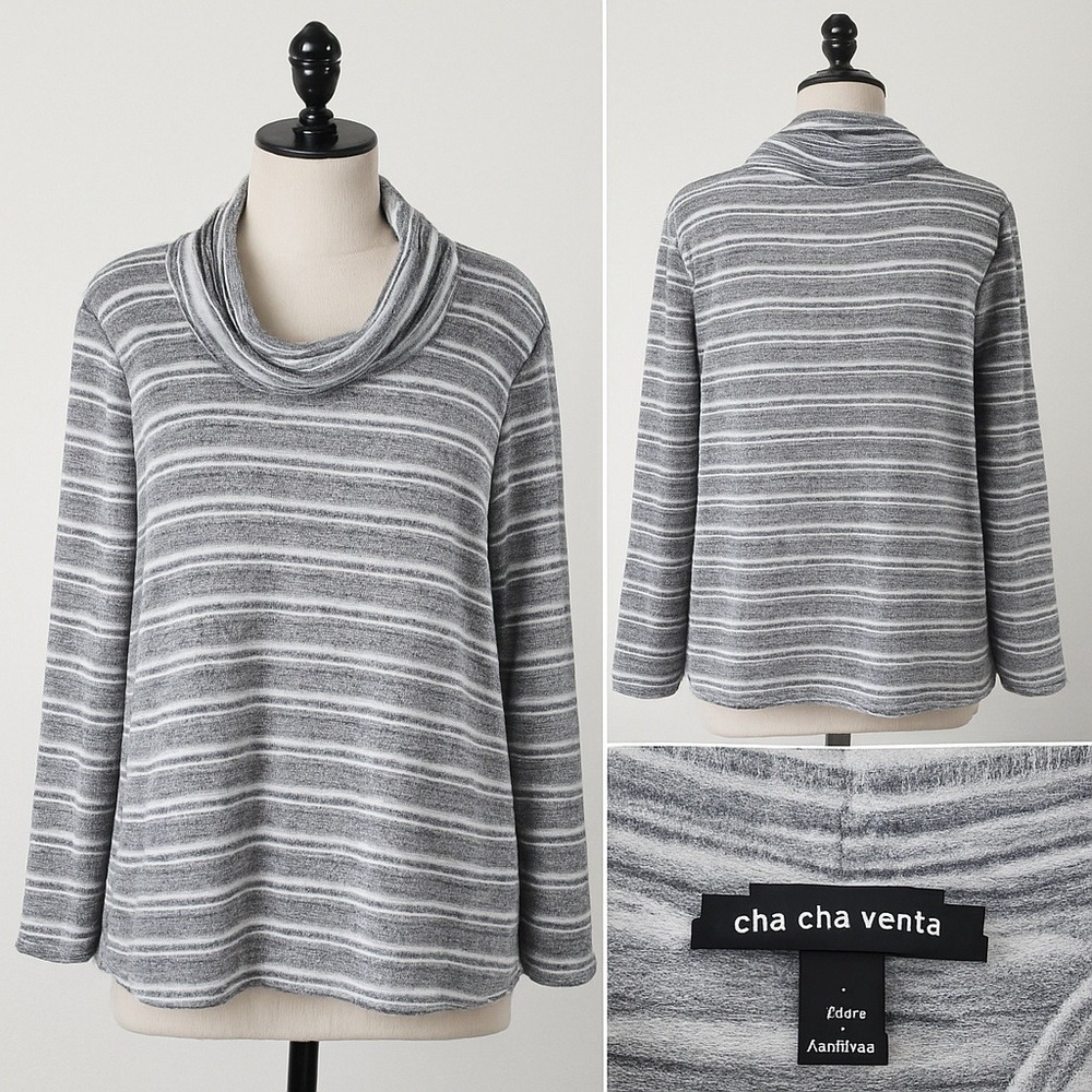 Cha Cha Vente Tunic Women‎ Large Cowl Neck Pullover Momcore Athleisure Capsule